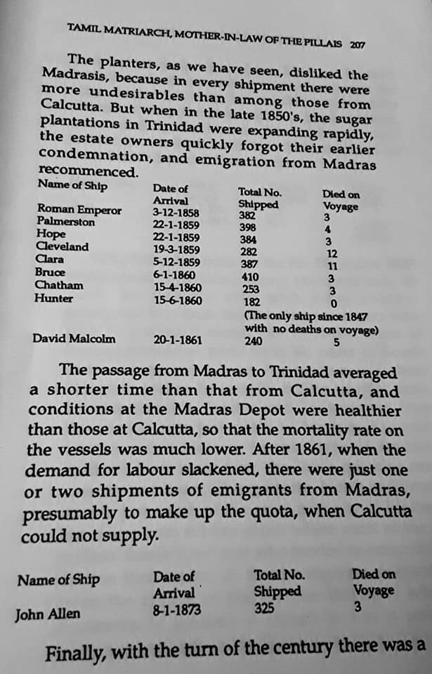 Migration Of The Madrassi Indians To Trinidad 207