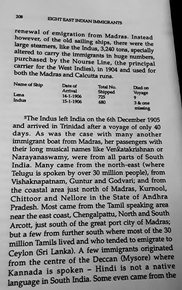 Migration Of The Madrassi Indians To Trinidad 208