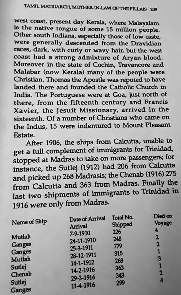 Migration Of The Madrassi Indians To Trinidad 209